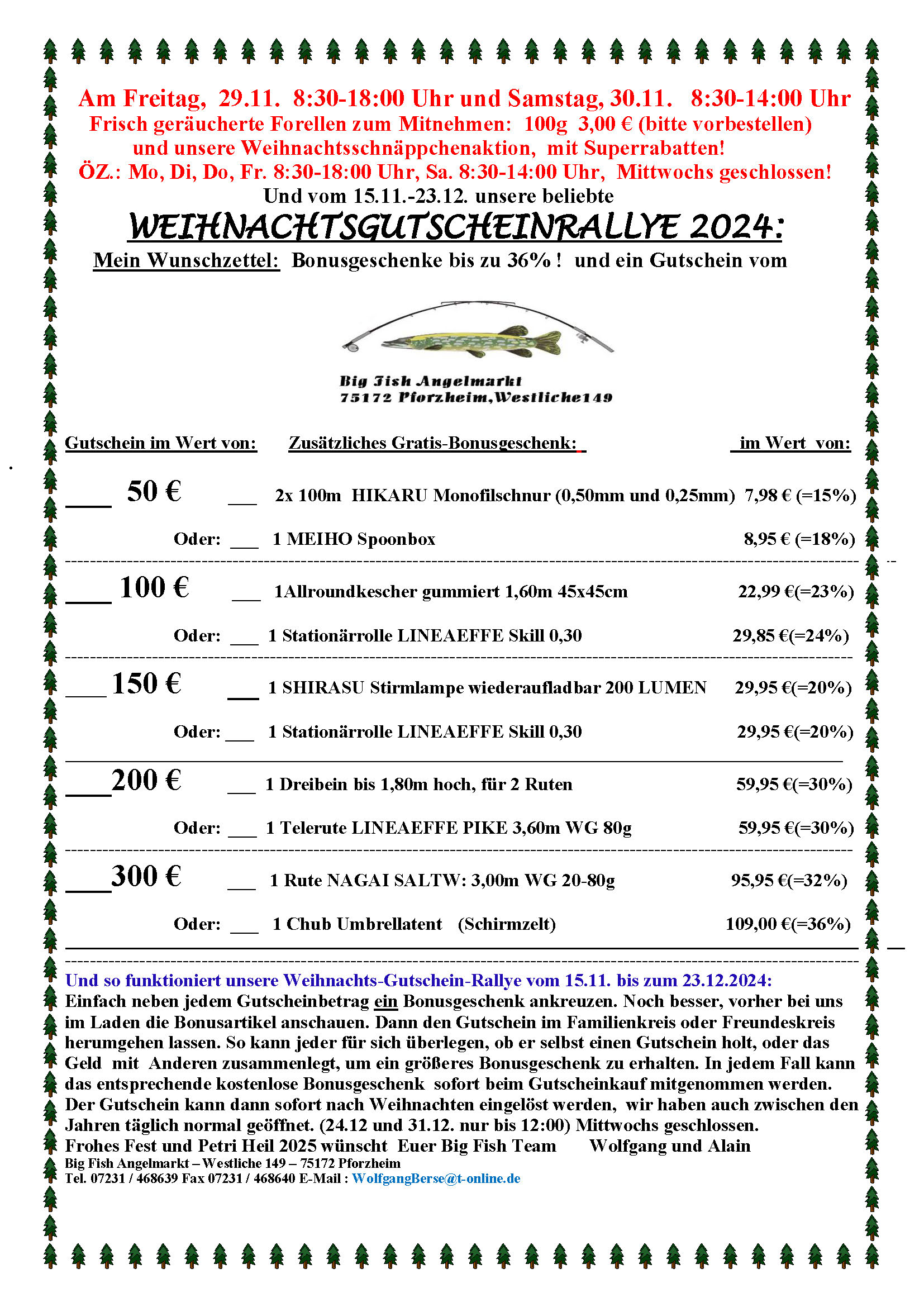 Weihnachts Gutscheinrallye 2024 neu